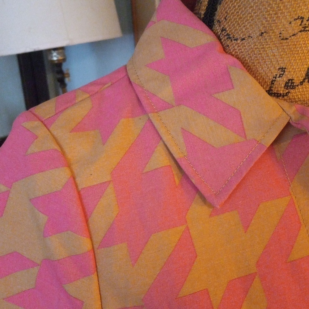 Isaac Mizrahi Target 20th Anniversary Collection Pink & Tan Houndstooth Trench - Picture 4 of 16